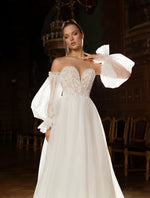 Strapless Sweetheart Wedding Gown with Removable Sleeves