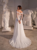 Elegant Off-Shoulder A-Line Wedding Dress