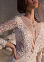 Lace Long Sleeve Lace Wedding Gown
