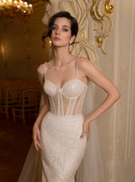 Angelic Glitter Wedding Dress with Removable Sleeves and Wings