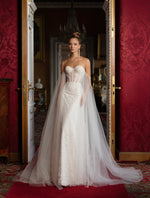 Strapless Sweetheart Wedding Dress with Removable Wings and Skirt