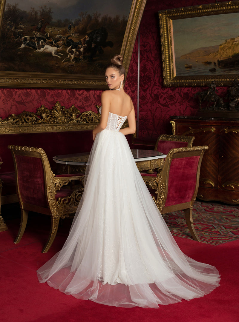 red and white strapless wedding dresses Gorgeous Red and White Lace Organza Wedding Dress Strapless