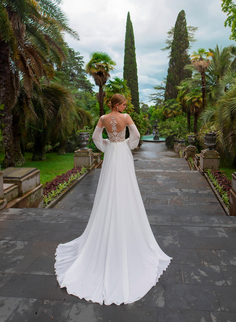 Long Sleeve Petite Wedding Dress