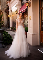 Long Sleeve A-Line Wedding Dress