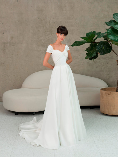 Elegant Off-Shoulder Wedding Gown