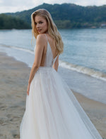 Spaghetti Strap A-Line Wedding Gown