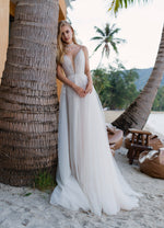 Spaghetti Strap A-Line Wedding Gown