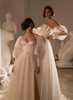 Juliet Sleeves A-Line Wedding Dress