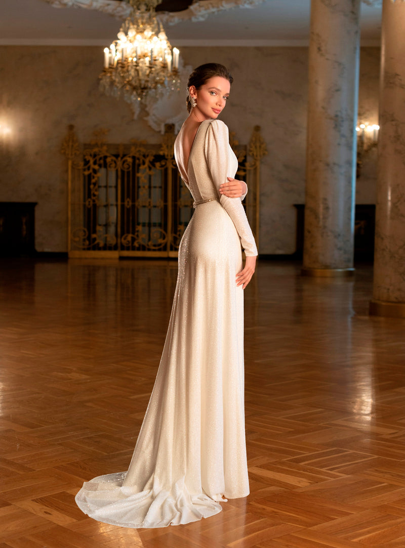 Long sleeve event best sale dress