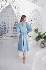 Elegant Silk Long Sleeve Dress