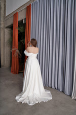 Off-Shoulder A-Line Wedding Gown