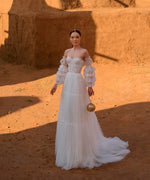 Femininity: Strapless Wedding Dress with Removable Sleeves