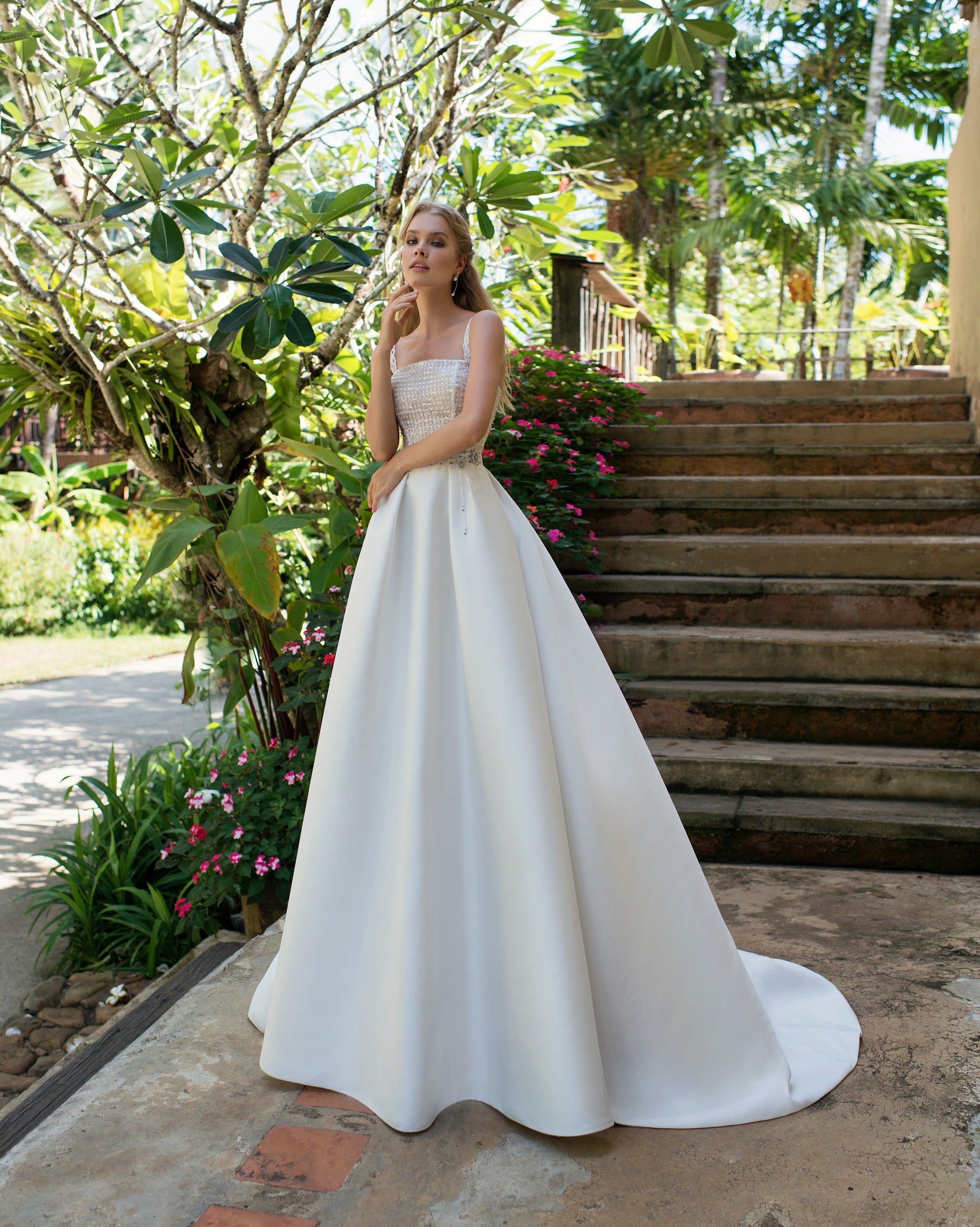 mikado wedding dress a line A-line Mikado Wedding Dress Koussindy Olivia Bottega