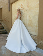 Square Neckline A-Line Mikado Wedding Dress
