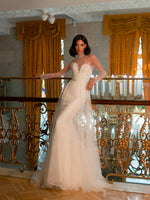 Sweetheart Mermaid Wedding Dress with Cape