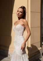 Trumpet Wedding Dress with Removable Sleeves