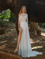 Off-Shoulder Bohemian Wedding Dress