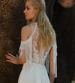 Off-Shoulder Bohemian Wedding Dress