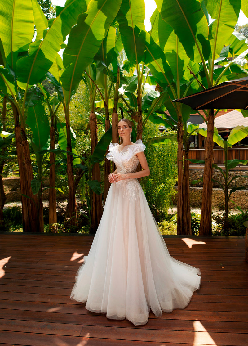 Gorgeous Unique A-Line Wedding Dress