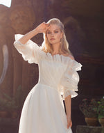 Polka Dot Off-shoulder Ball Gown Wedding Dress