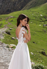 V-Neck A-Line Wedding Dress