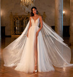 A-Line Wedding Dress With Angel Wings