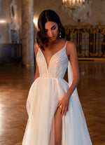 A-Line Wedding Dress With Angel Wings