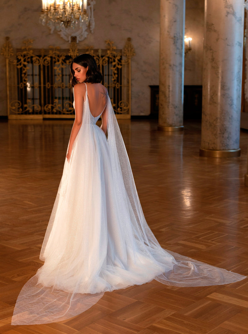 A-Line Wedding Dress With Angel Wings HAREM's Brides A-Line Wedding Dress With Angel Wings HAREM's Brides