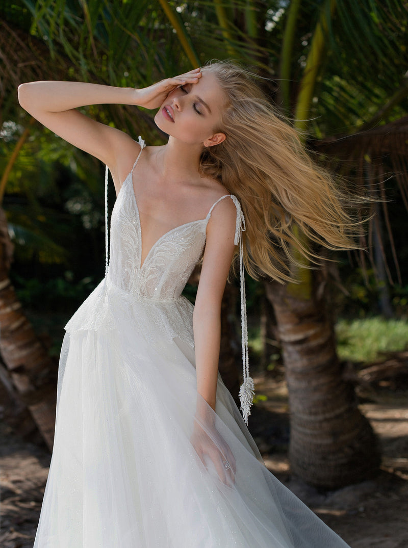 Spaghetti Strap A-Line Wedding Dress