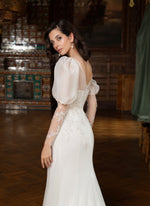 Long Sleeve Exquisite Wedding Gown