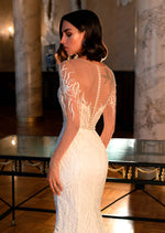 Vestido de novia sirena con mangas