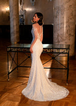 Vestido de novia sirena con mangas