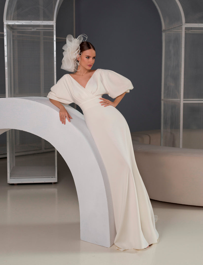 Vestido de Noiva Simples de Meia Manga – HAREM's Brides