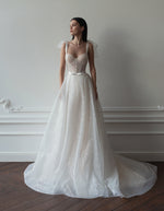 A-Line Strapless Wedding Gown