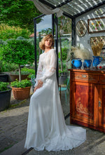 A-Line Long Sleeves Wedding Dress
