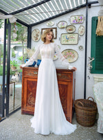 A-Line Long Sleeves Wedding Dress