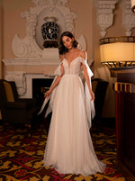 A-Line Spaghetti Strap Wedding Dress