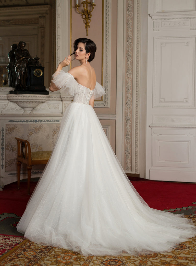 Strapless Sweetheart Wedding Dress with Removable Sleeves