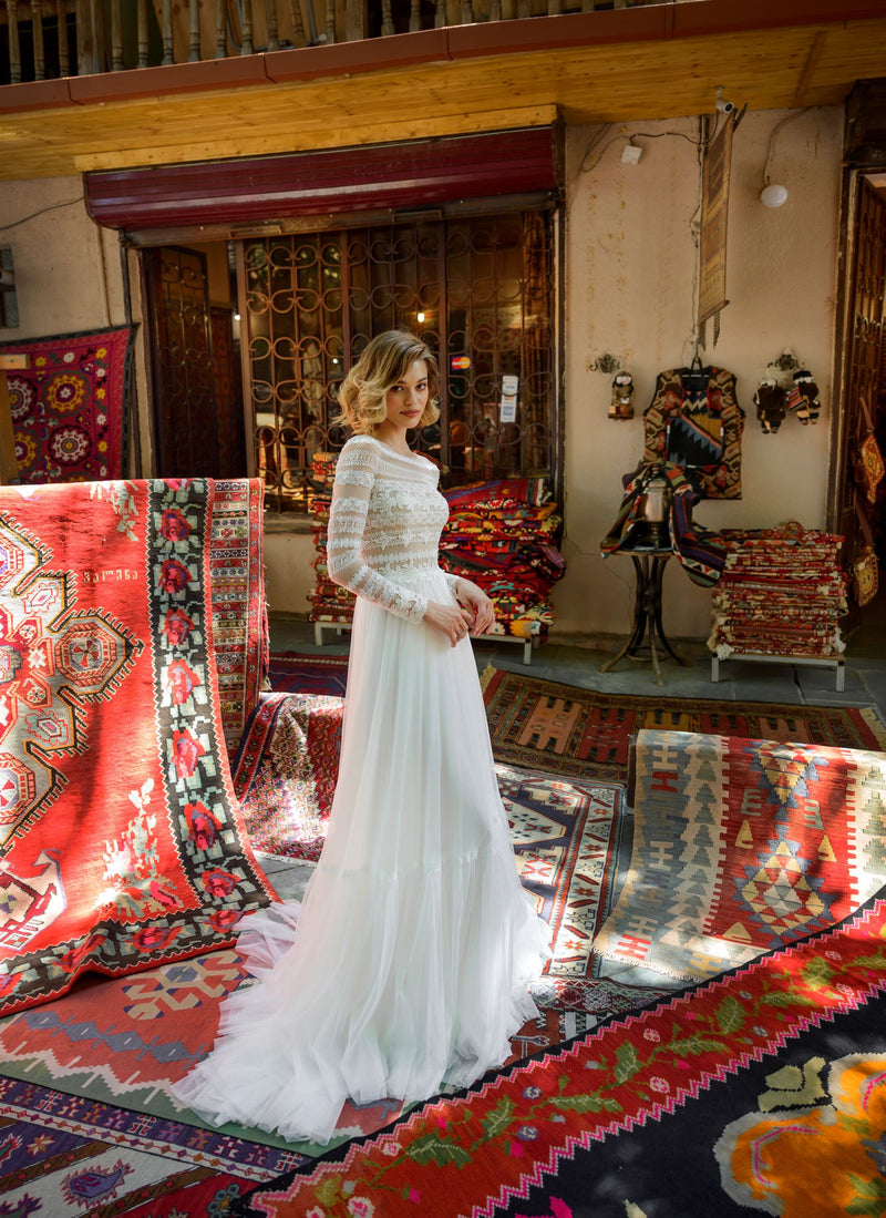 boho red wedding dress 31 Beautiful Red Wedding Dresses We're Obsessed With