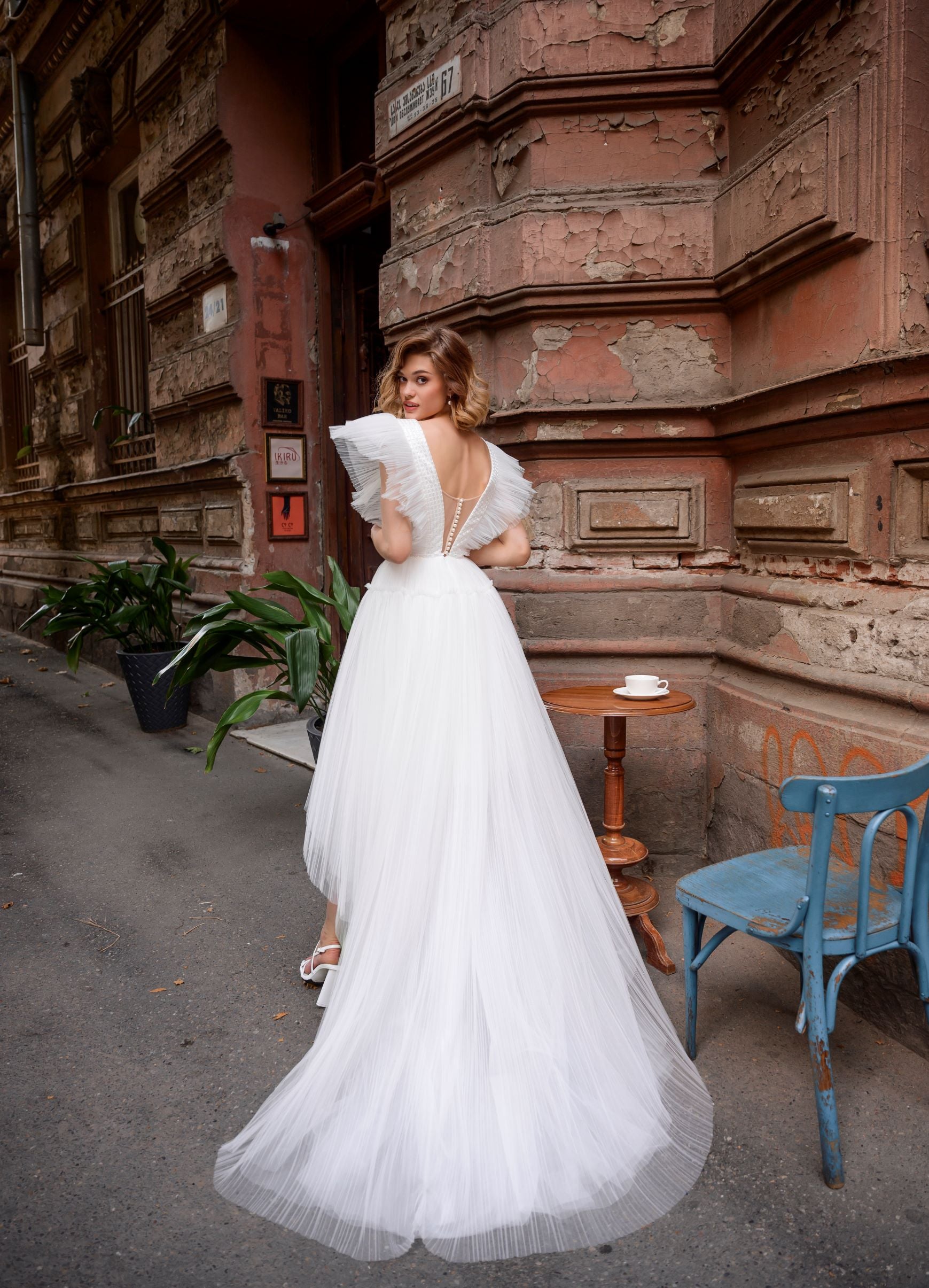 High Low Hem Wedding Dress HAREM's Brides High Low Hem Wedding Dress HAREM's Brides