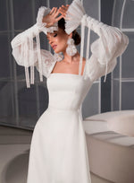 Long Sleeve A-Line Wedding Dress