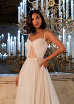 A-Line Spaghetti Strap Wedding Dress