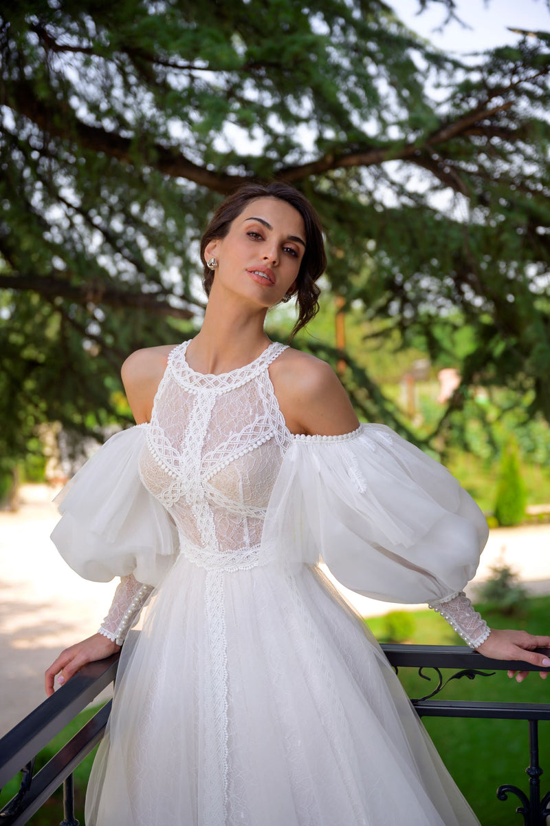 Puffy Sleeve Bridal Dress HAREM's Brides Puffy Sleeve Bridal Dress HAREM's Brides