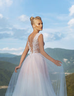 Beaded Body Colored Ball Gown