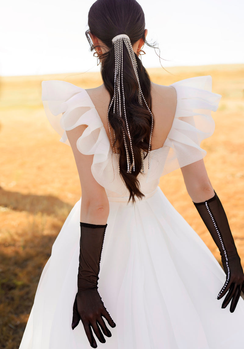 Vestido de novia minimalista de corte A