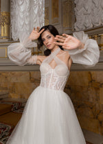 Sweetheart Wedding Dress with Removable Sleeves