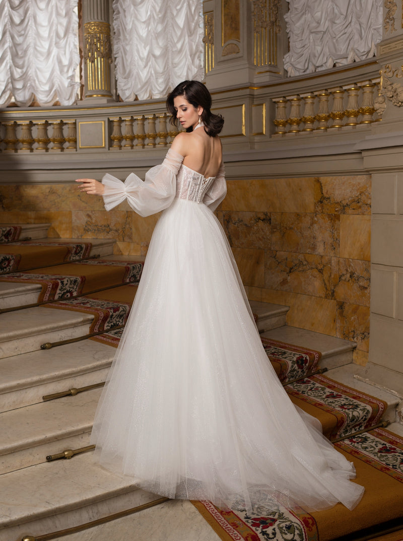 Robe de mariée chérie à manches amovibles