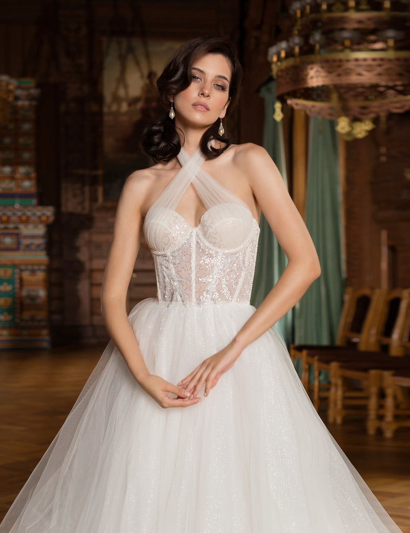 Sweetheart Wedding Dress with Removable Sleeves