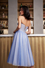 Sweatheart Midi Glitter Dress