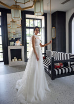 Robe de mariée délicate sans manches 